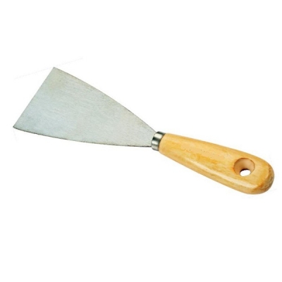 Construction tools_wooden handle putty knife_stainless steel putty knife