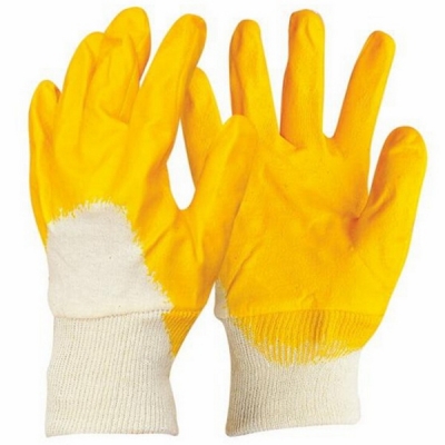 Latex palm glove_safety work glove_Cotton material glove